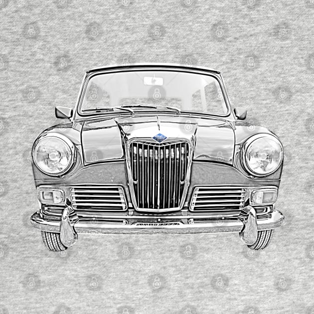 Riley Elf 1960s British classic car monochrome by soitwouldseem